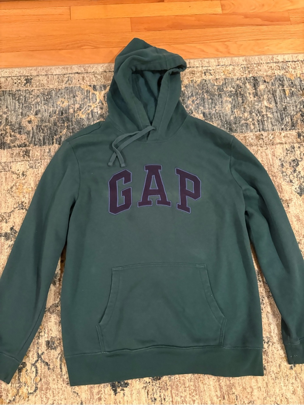 GAP Dark Green Hoodie with Navy Logo